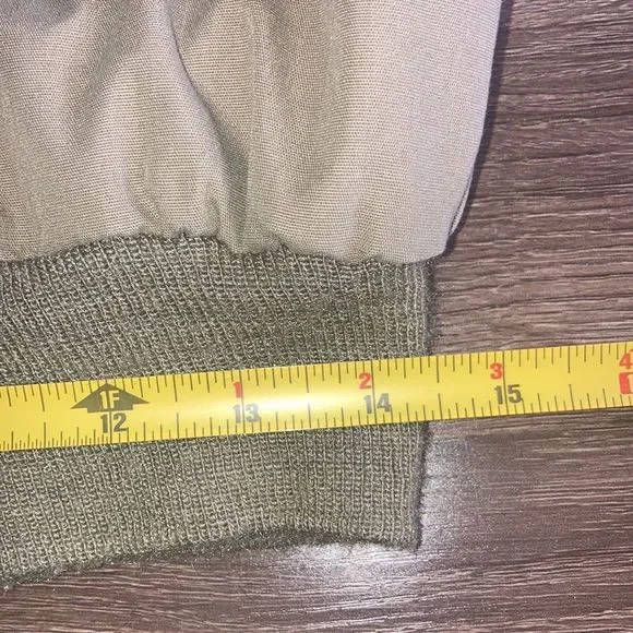 Vintage Unisex Fox Knapp Khaki Bomber Jacket Size Small - Picture 7 of 10